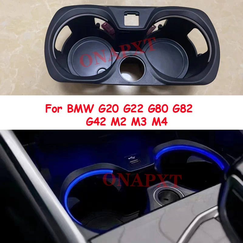 11 Colors For BMW G20 G22 G80 G82 G42 M2 M3 M4 I3 I4 New 2/3/4 Series Cup Holder lamp LED Car Interior Decorative Ambient Light