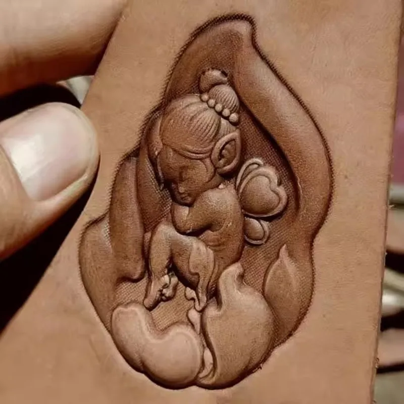 

Зачарованная форма для тиснения из кожи феи - 78x56 мм, металлический штамп с высоким рельефом для обложек книг/журнала/3D алюминиевый сплав, фантазийный штамп