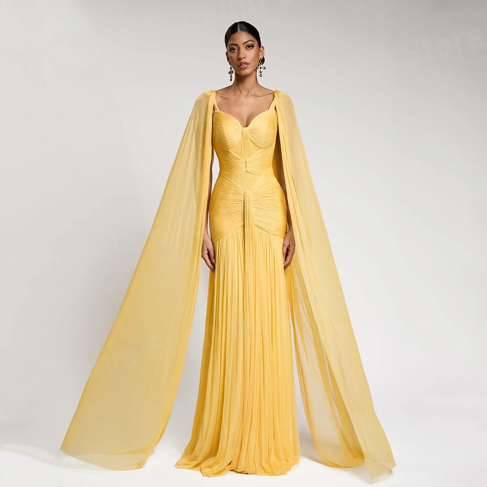 

Charming V Neck Mermaid Women's Evening Dresses Backless Prom Gowns Customized Pleated Formal Party Vestido De Gala Noche Mujer