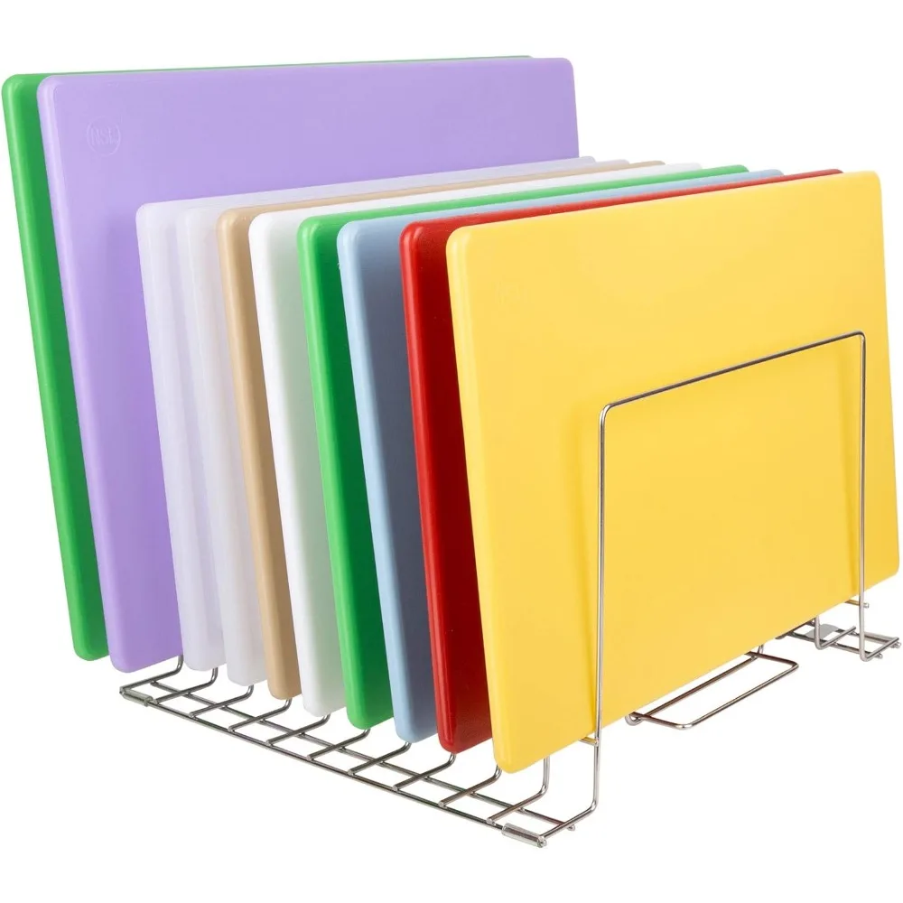 

Thirteen Chefs Stainless Steel Cutting Board Rack - Ten 1 Slots fits Baking Sheets, Pans and Lids - Commercial Grade Organizer a