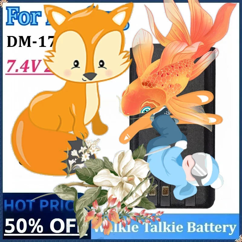 

New 7.4V 2200mAh 16.28Wh Walkie Talkie Battery for Baofeng DM-1701 DM-1 Rechargeable Battery Pack Replacement Two Way Radios