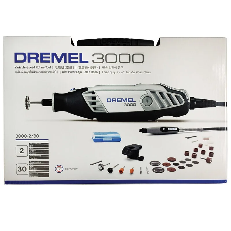 Dremel 3000 Electric Grinder Mini Driller with 3-36 Attachment Variable Speed Rotary Tool for Engraving Cutting Sanding Polisher