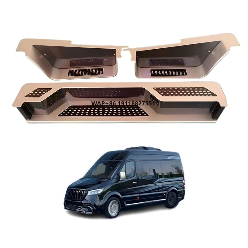 

Suitable forSprinter Main and Passenger Side Door Retrofit Aluminum Alloy Lighted Pedal Replacement Welcome Pedal