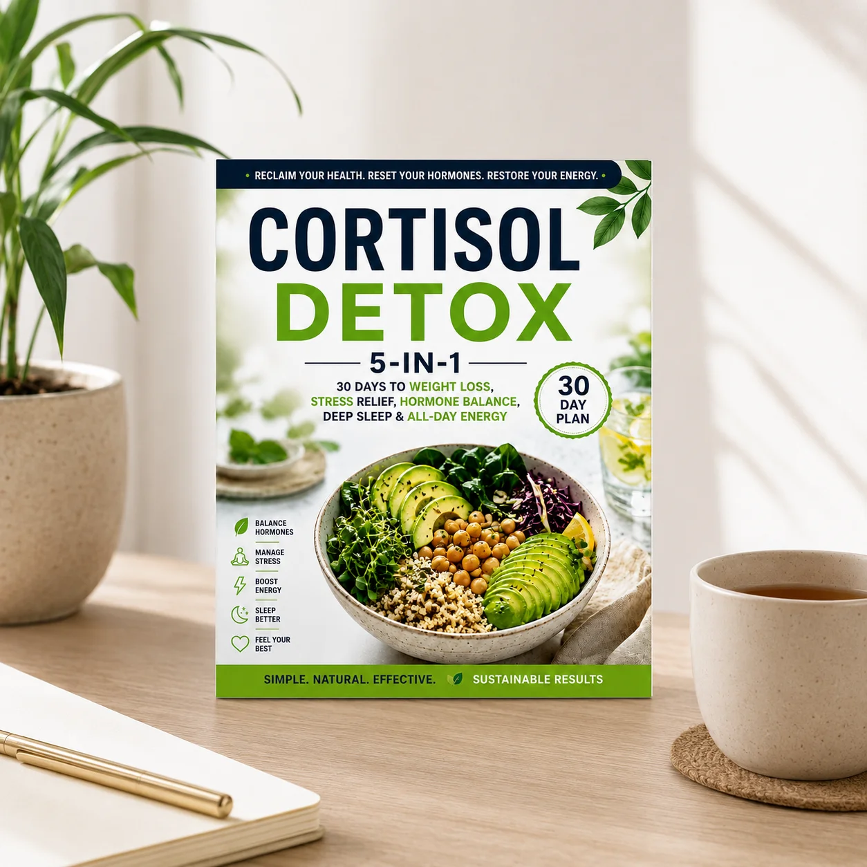 Cortisol Detox 5-in-1 30 Day G - Renewable Energy Books ulasan dan harga