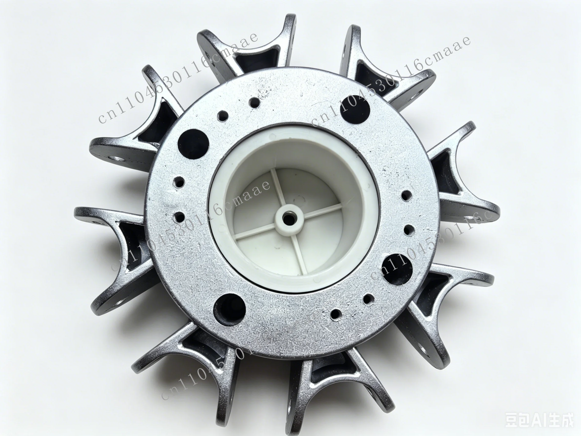 Terrace umbrella top center bracket integrated alloy with 2 pulleys, suitable for 8 umbrella bone center rod Terrace umbrella