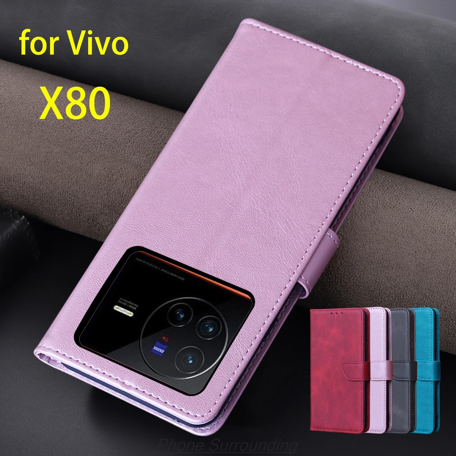 Wallet Flip Cover Leather Case for Vivo X80 V2183A Pu Leather Phone Bags protective Holster Capa Fundas Coque