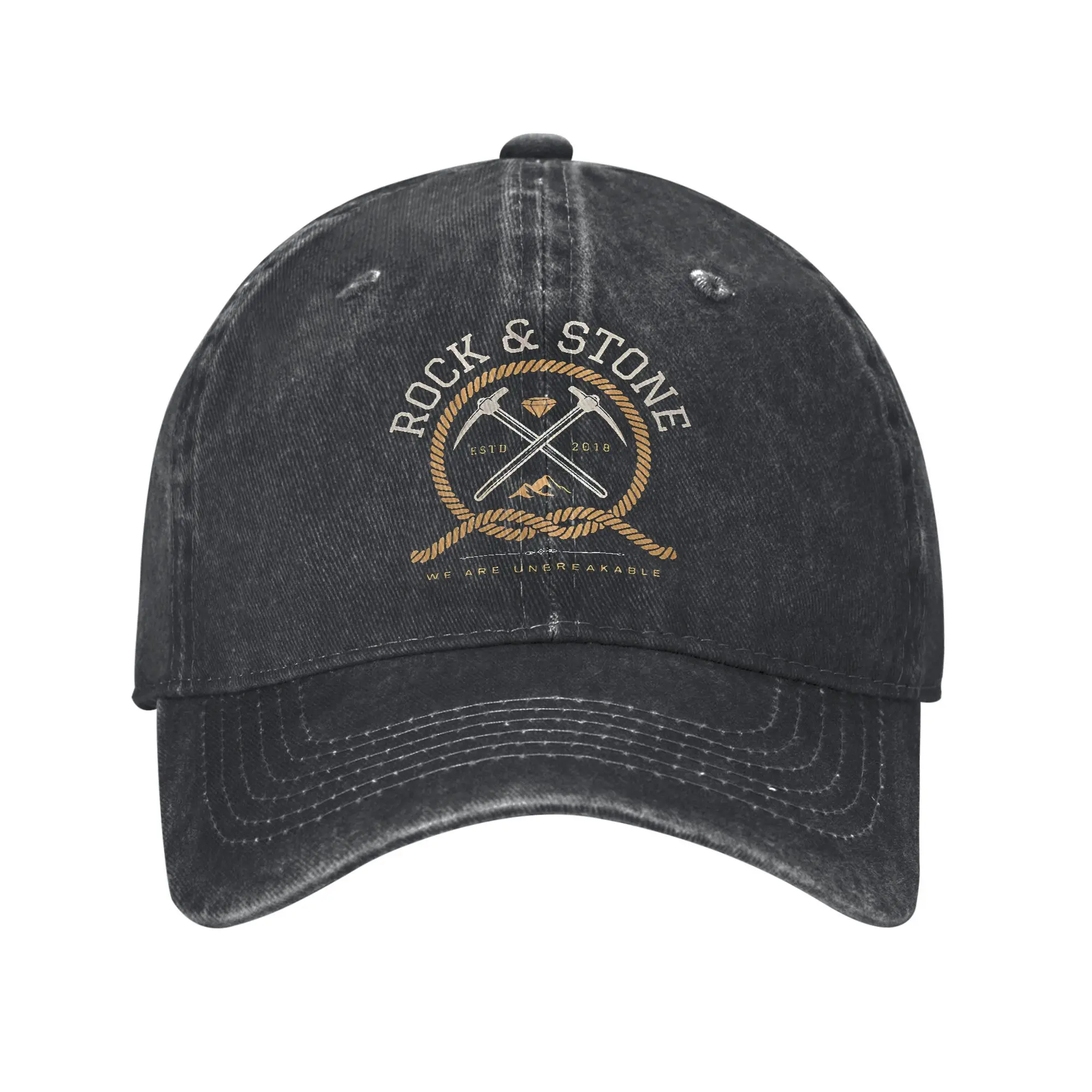 Gorra de béisbol clásica Deep Rock Galactic Rock And Stone para hombre y mujer, gorro ajustable con efecto desgastado para juegos al aire libre de verano