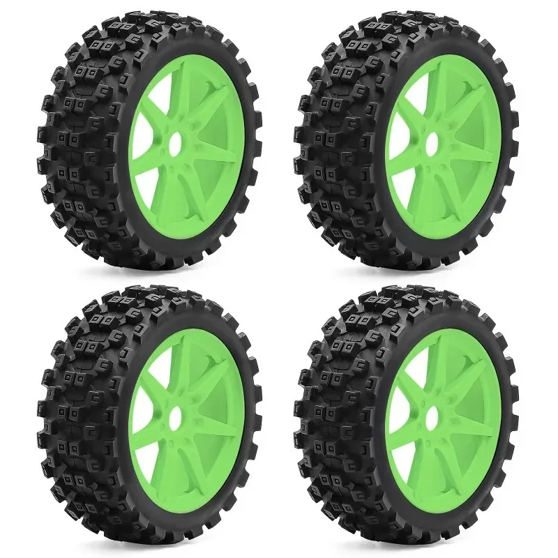 

4pcs 115mm 1/8 RC Off-Road Buggy Wheels Tire 17mm Hex for ARRMA Typhon Trxs Kyosho HPI HSP VRX RC Car