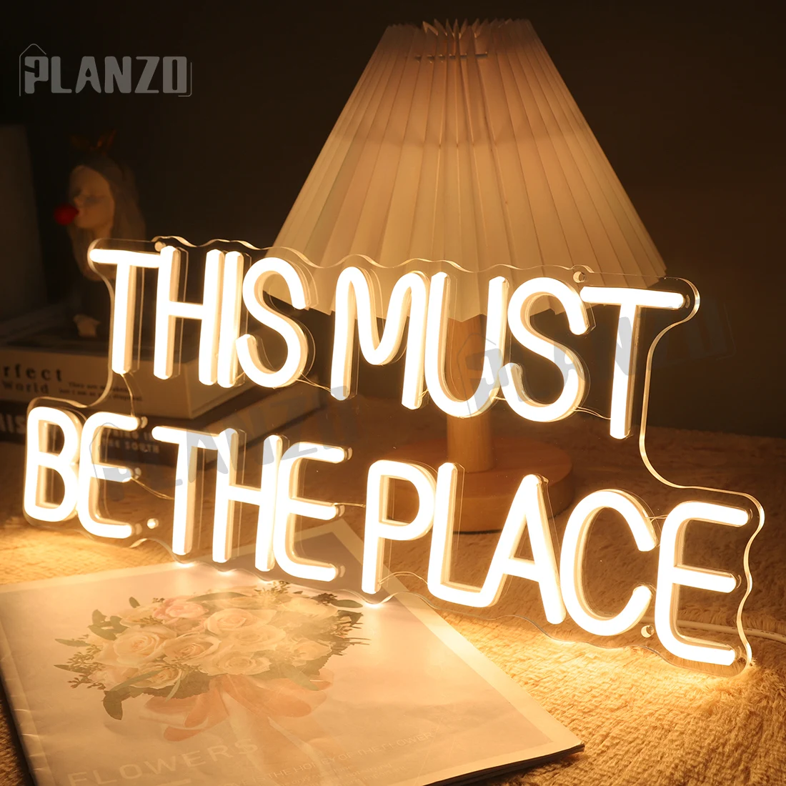 

This Must Be The Place Neon Sign Led Neon Light Sign for Happy Party Bar Decor Birthday Decortion Neon Lamp Home Wall Decor Room