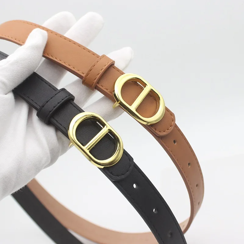 

Fashion Gold Buckle Belt for Women Girls Trendy Leather Waist Belt for Jeans Casual Chic Student Retro Purse Accessory