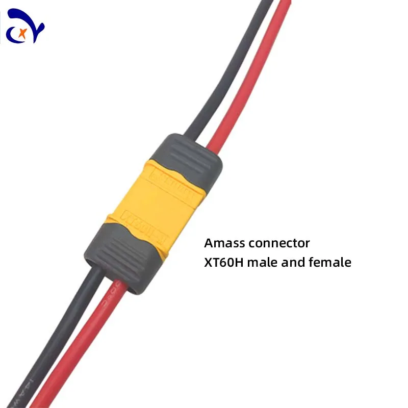 Amass-XT60H Conector macho e fêmea, Fio De Silício Para Bateria RC Lipo, Zangão FPV, 12 AWG, 14 AWG, 16 AWG, 1 Pc, 5 Pcs