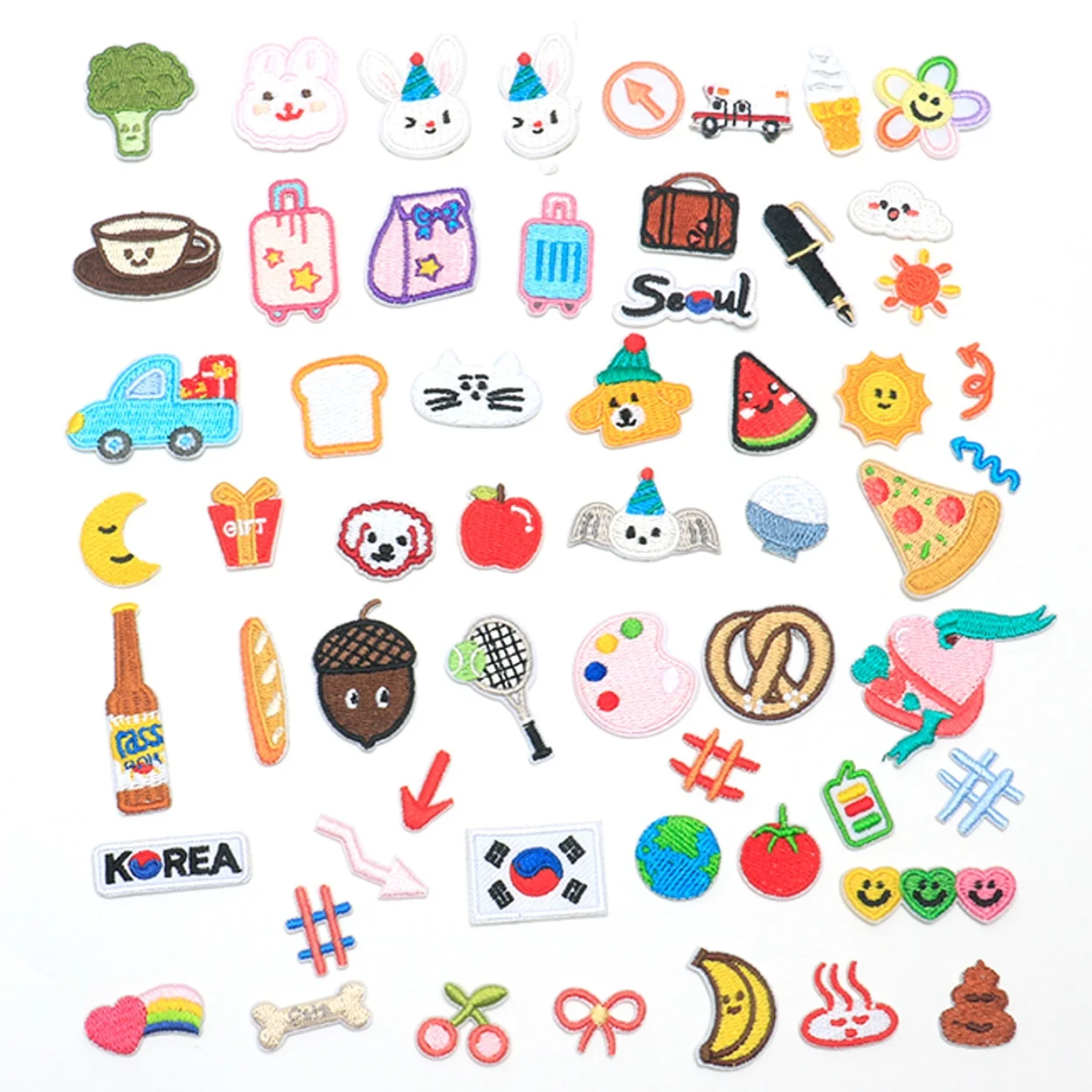 【セール中】10 個漫画ミニかわいいパッチ刺繍アイアン上の服小さな Parches DIY ワッペン生地アップリケ