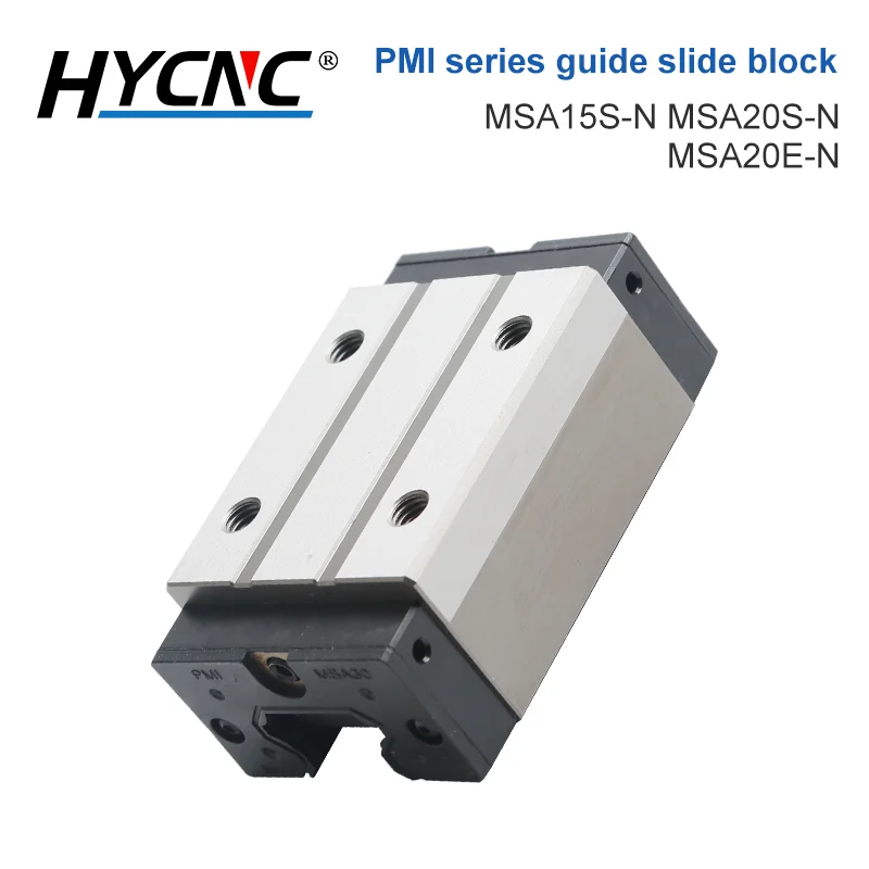 PMI guide slider straight line running bearing square slider MSA15S-N, available in a variety of automated machining centers