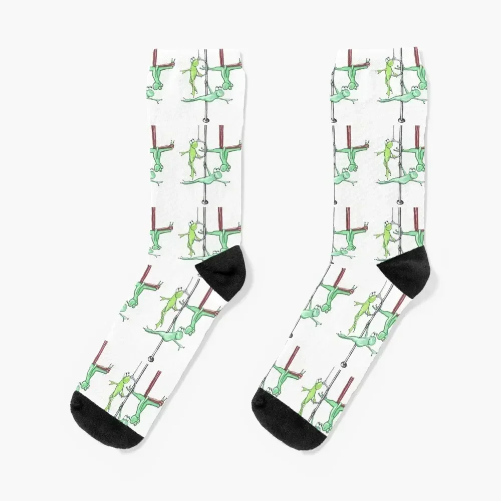 Circus Frogs Aerialist Amphibians Print Socks new in's professional running winter gifts Woman Socks Men's