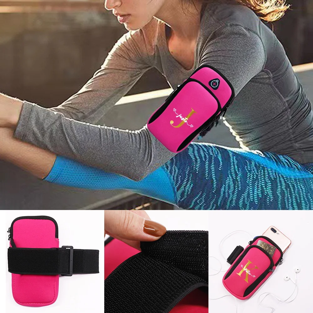 Customized Name Arm Strap Sports Phone Bag Running Arm Phone Bag Sports Phone Bag Personalized Letter Printing