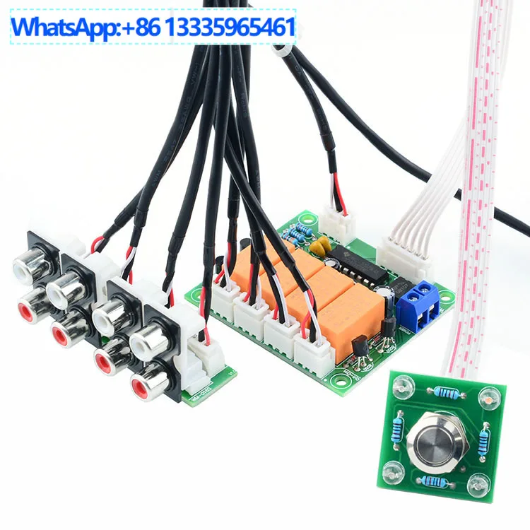 Audio input switching board Four-way audio source switching board Audio signal input board relay