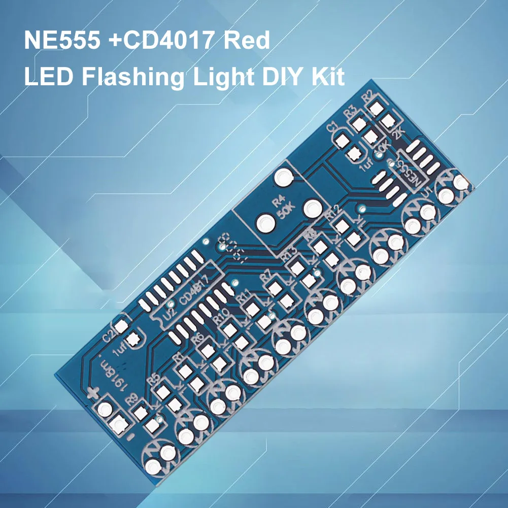 DIY LED 点滅ライトキット NE555 CD4017 2.5-14.5V SMD はんだ付け練習キット LED 点滅ライト DIY キット