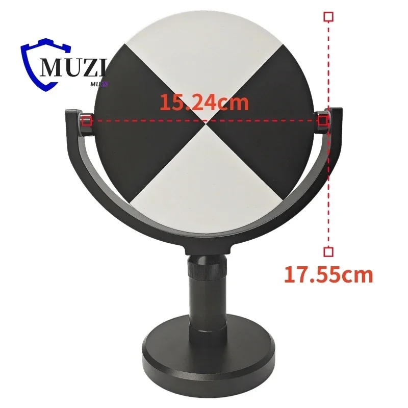 10PCS 6 Inch Adjustable Tilting Target Scanner With Base For Faro Laser tracker 155mm Target Black and White With Magnetic Mount