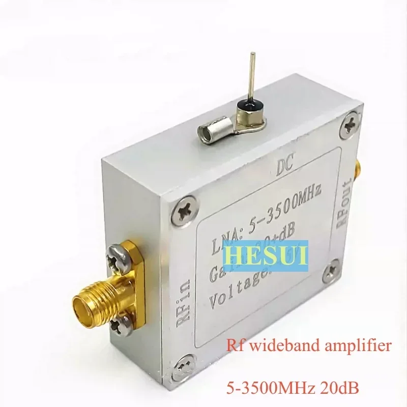 

20dBm 20dB 5MHz - 3500MHz 3.5GHz module Broadband Microwave RF power amplifier Module RF amplifier module board CNC shield case