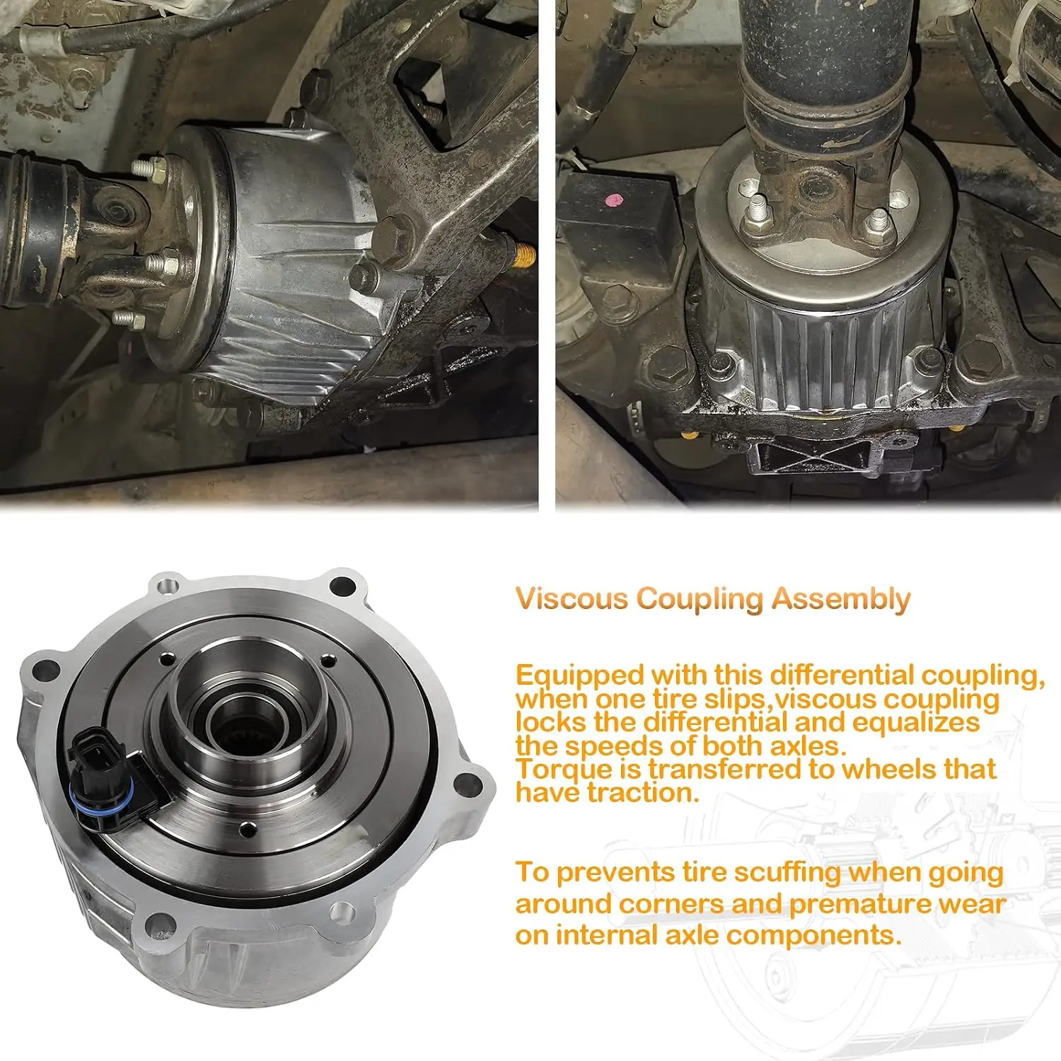 41303-42023 Rear Differential Viscous Coupler Compatible with 2006-2021 RAV4 2015-2021 Lexus NX200T NX300H 2.5L Transmission Vis