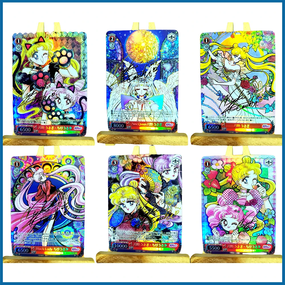 

6PC/Set Anime Goddess Story DIY ACG Tsukino Usagi Kino Makoto Chibiusa Boys Play Toys Collectible Cards Christmas Birthday Gifts