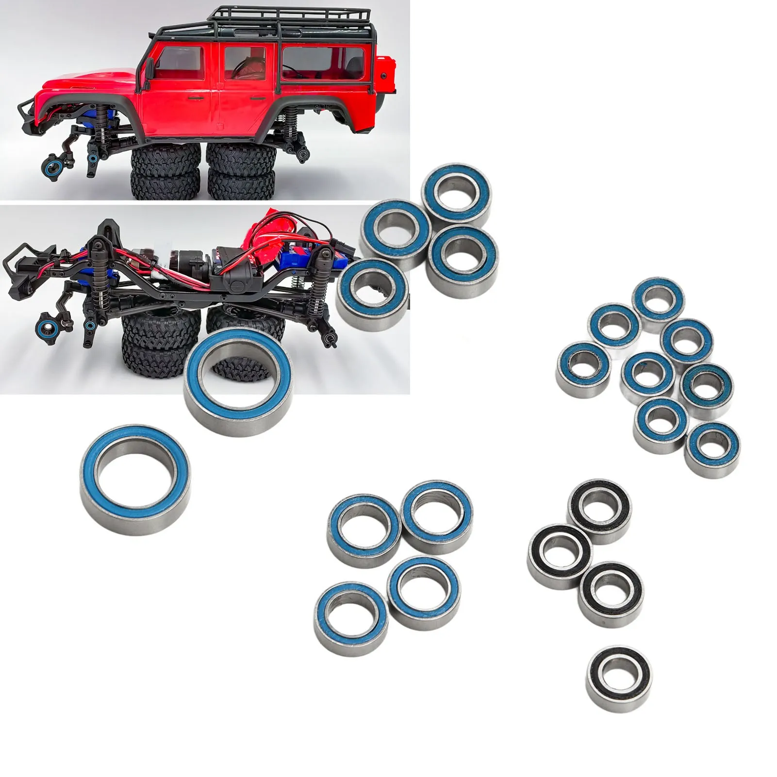 RC Bearing Kit Stainless Steel Ball Bearings Accessories for Traxxas TRX4M 1/18 RC Crawler Car Upgrade Parts RC Bearings