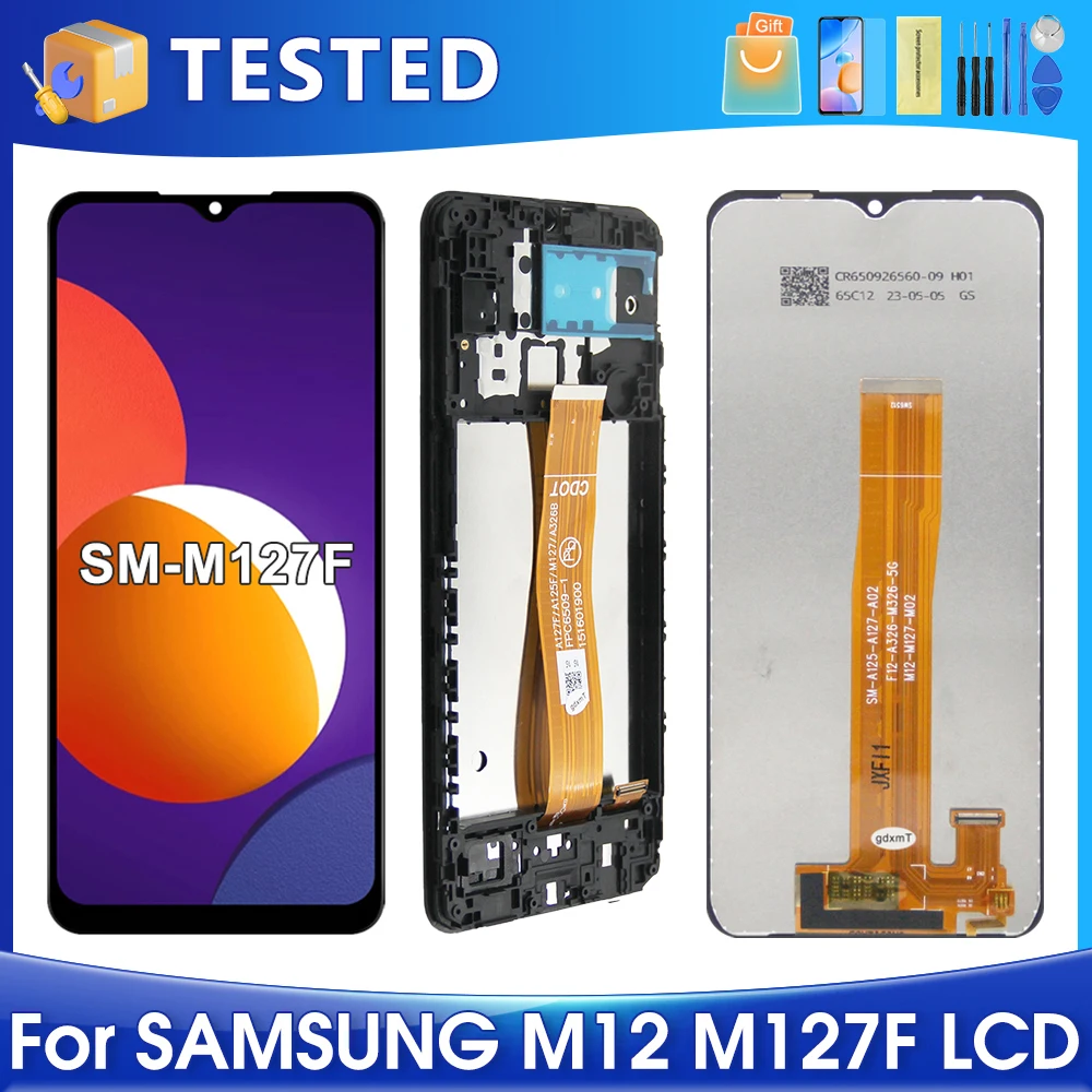 OEM 6.5''M12 For Samsung For M127 M127F SM-M127F/DSN LCD Display Touch Screen Digitizer Assembly Replacement