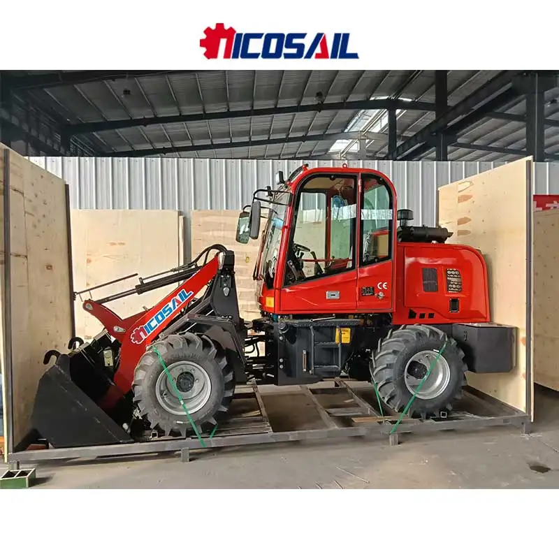 

Компактный телескопический 4-колесный погрузчик KZL918 для садовых работ - обработка грунта и мульчи для ландшафтного дизайна пригородных домов