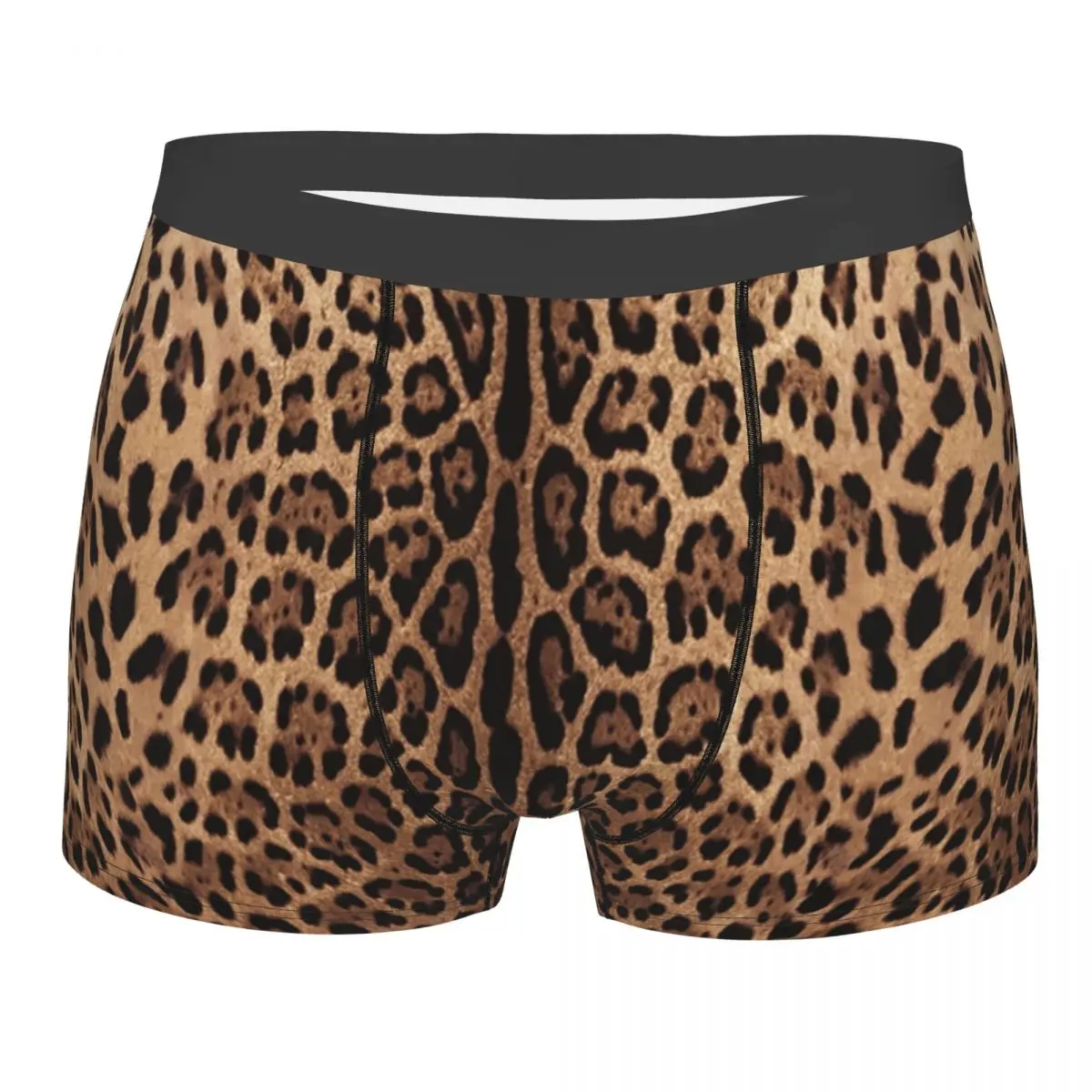 Custom Novelty Tiger Cheetah Skin Animal Print Pattern Boxers Shorts Underpants Male Breathbale Briefs Underwear