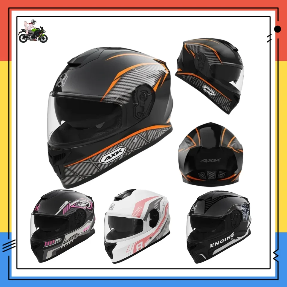 Casco da moto elettrico a doppia lente ad alta definizione per uomo e donna, antiappannamento, casco da moto coreano a copertura totale