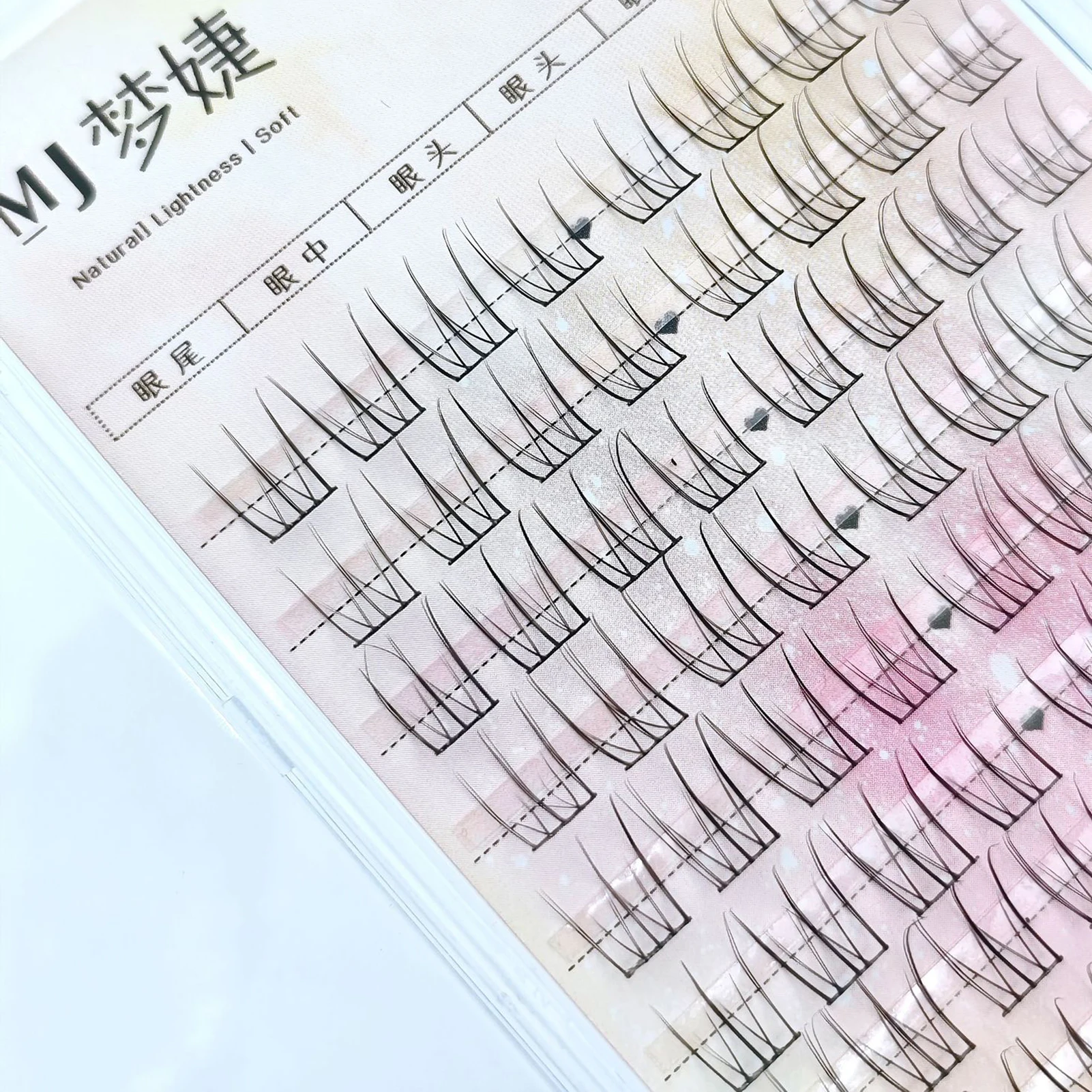 Extensões de cílios postiços naturais estilo coreano, curvatura c 9-11mm, comprimentos mistos para todos os dias, acessórios de maquiagem diária