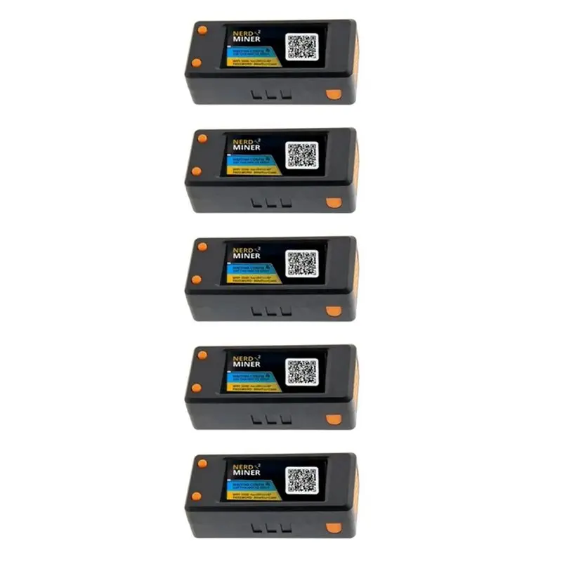 5X Bitcoin Nerd Miner V2.0 T-Display-S3 BTC Crypto Solo Lottery Nerdminer Miner LCD Display 78KH/S With Shell-A08Q