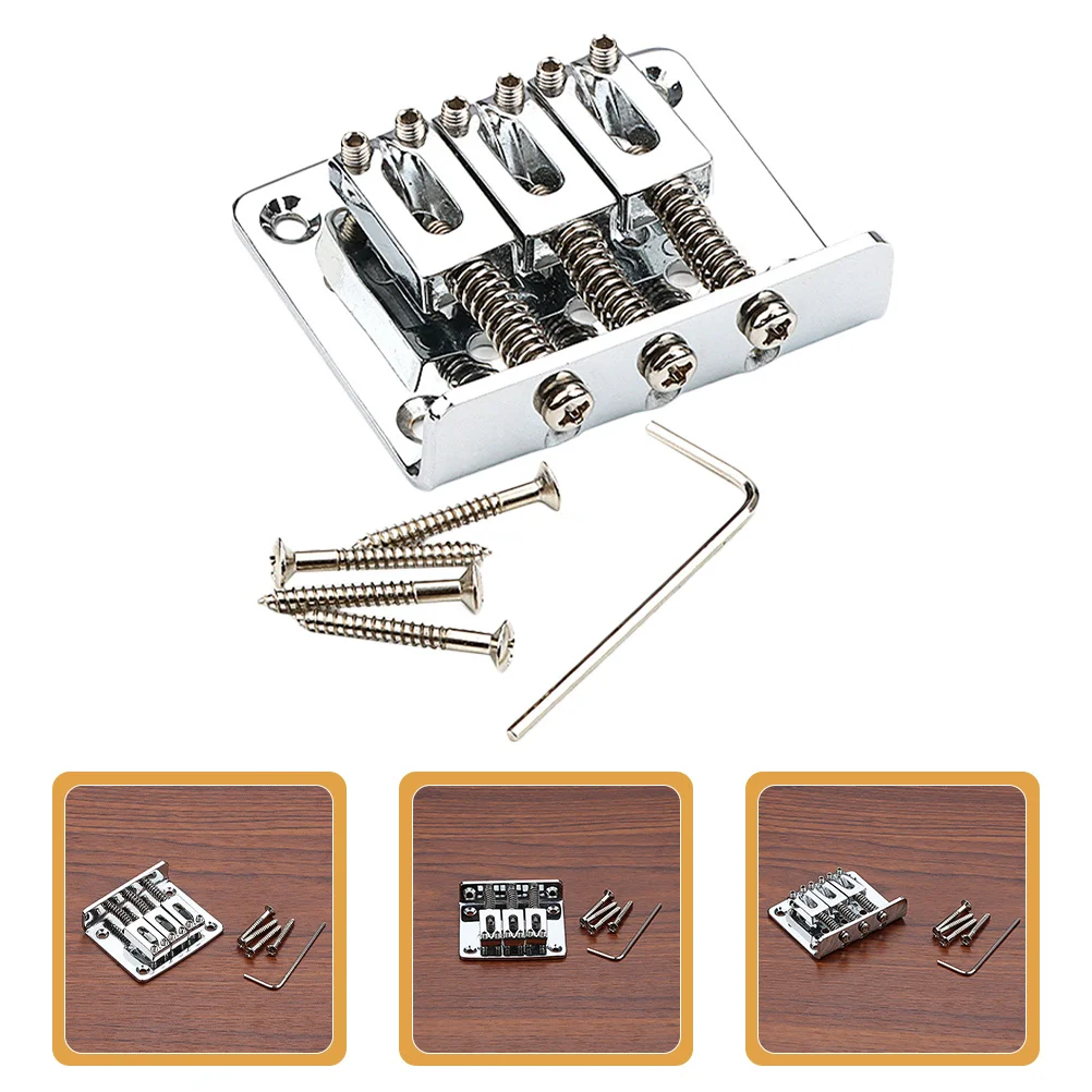 

1Set Compact Electric Guitar Bridge Saddle Durable Metal Guitar Parts for Tone Adjustment Saddle Bridge Luthier Tools