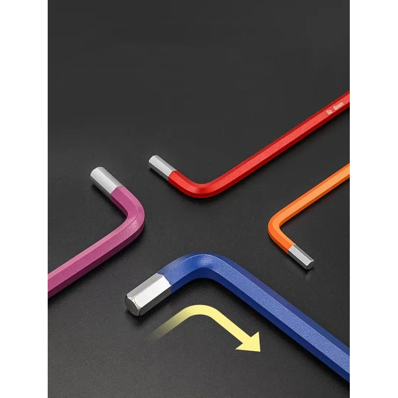 9pcs Industrial Ball End Hex Key Set, Heavy Duty Color Coded Allen Wrenches, for Automotive & Machinery, Torque Wrench professio