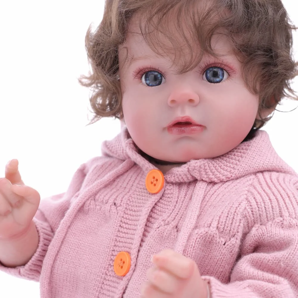 

Cloveray Original 24-inch Lifelike Reborn Baby Doll Soft Cloth 3D Dkin High Quality Birthday Christmas Gift For Boys and Girls.