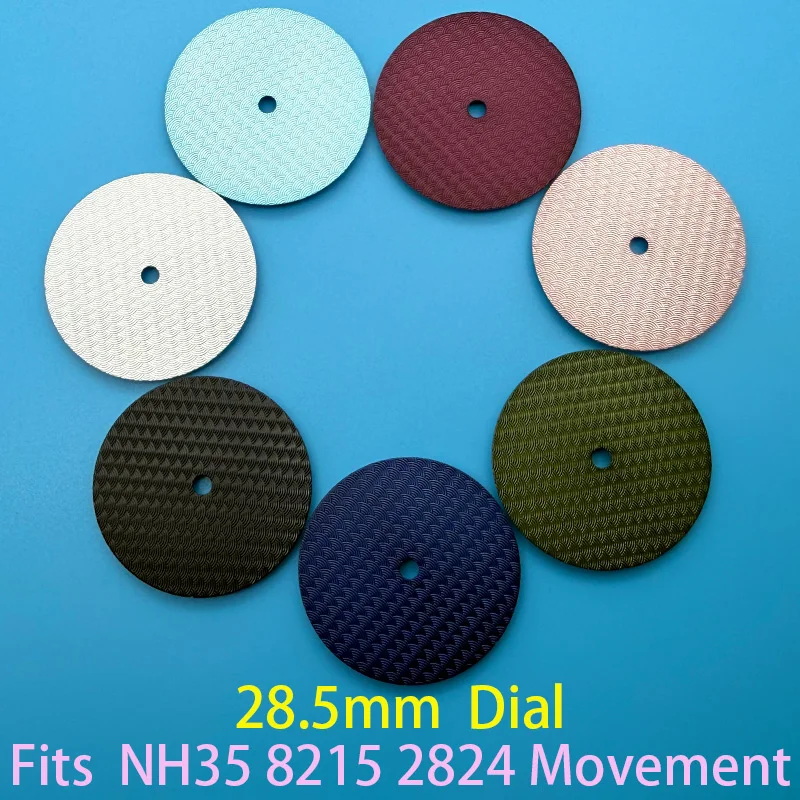 Customized 28.5mm dial and fish scale pattern design, suitable for NH35/4R Miyota8215 ETA2836 movement watch modifications Parts