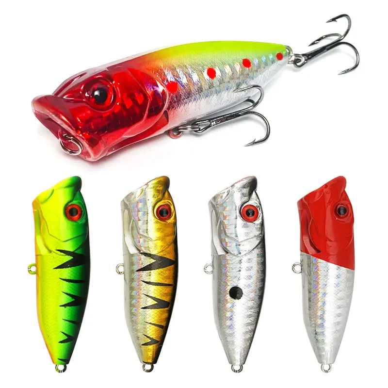

1pcs Floating Popper Lure ABS Plastic Long Casting Rattling Bead Multi-colour Bionic Hard Bait Saltwater and Freshwater Fishing