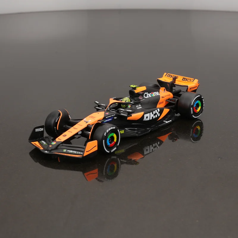 In Stock New 2024 F1 Bburago 1:43 Mclaren Mcl38 Miami Gp Monaco Gp Alloy Miniature Diecast Model #4 #81 Champion Mcl38 Toys Gift