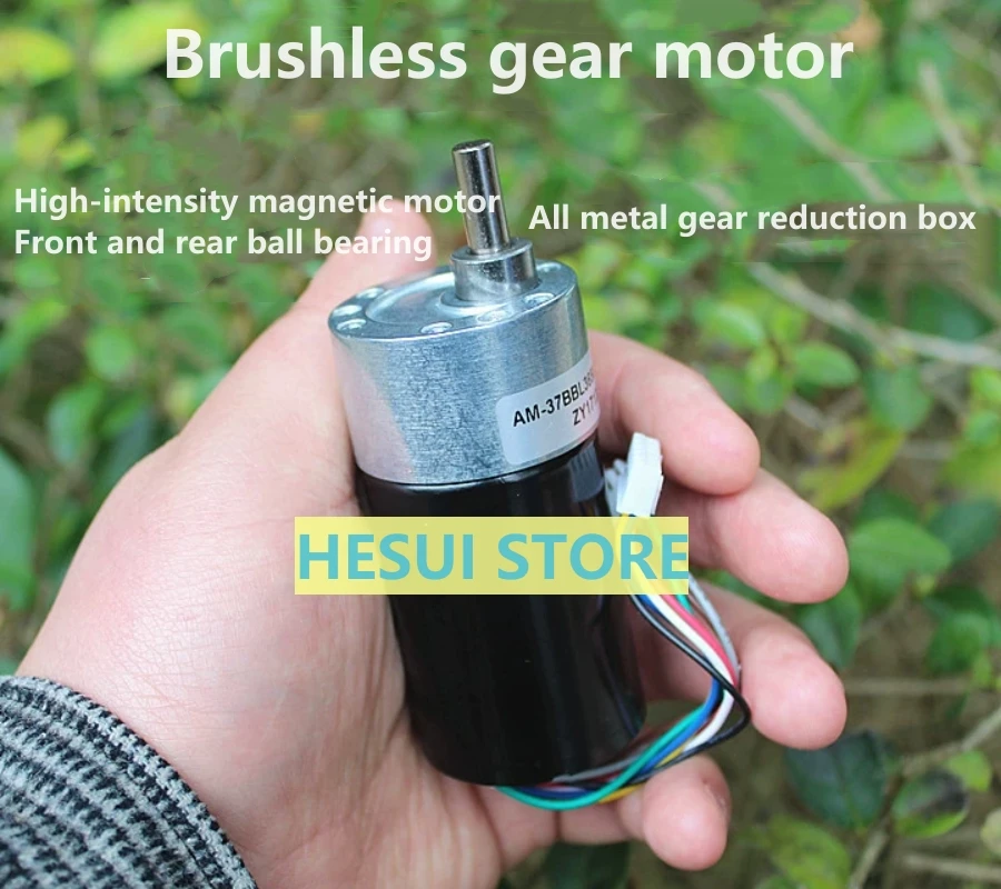 Dc brushless reduction with Hall Strong magnetic motor front and rear ball bearing all-metal gear reducer