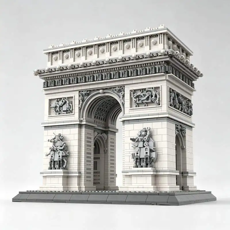 4329PCS Arc De Triomphe Paris Landmark Architecture Model MOC Building Blocks Custom Puzzle DIY Assembly Brick Decor Gift