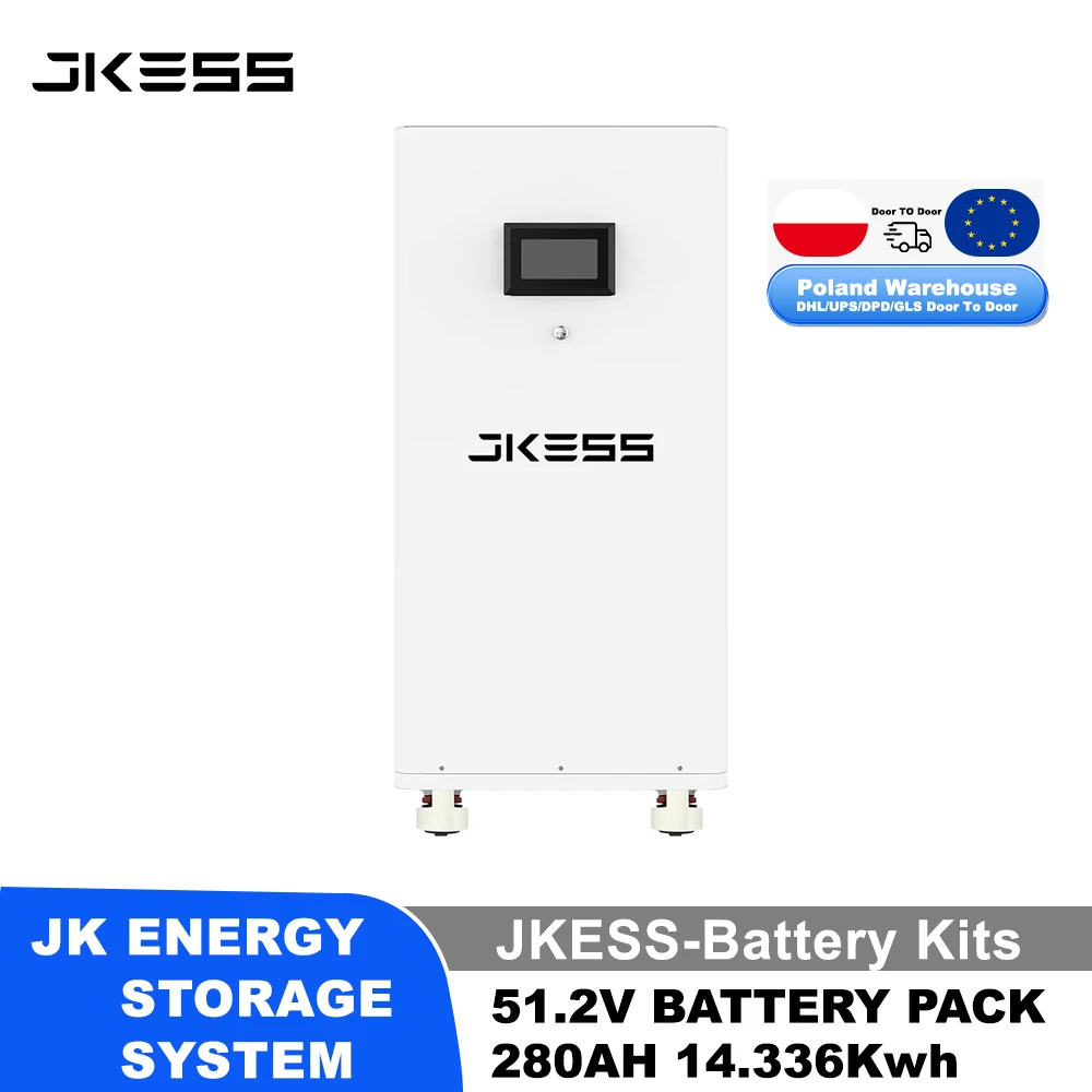 JKESS Battery Kits Lifepo4 48V 51.2V 280AH 15KW Lifepo4 Battery Kits Power Bank for Solar Storage Tax Free EU Stock on Sale