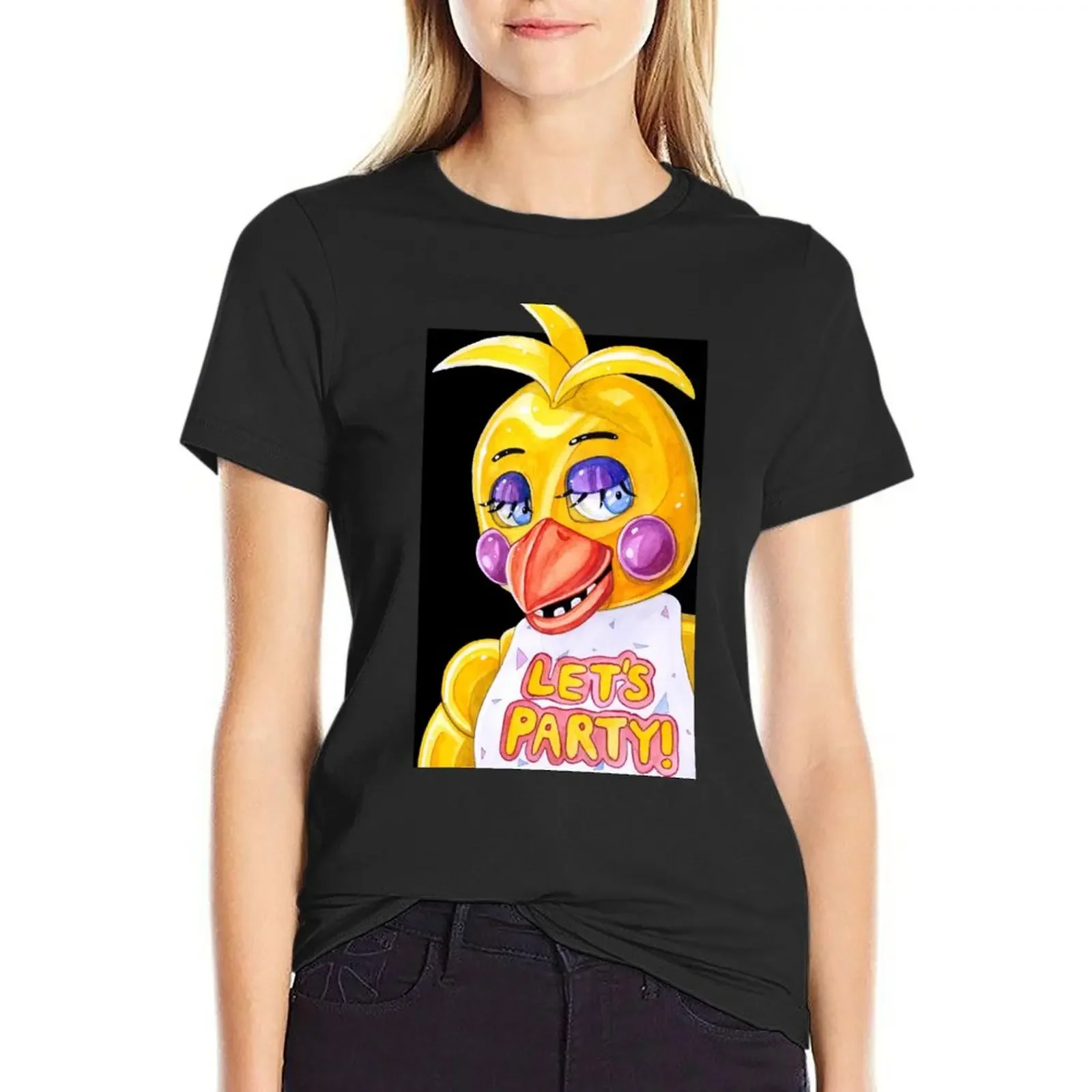 

Toy Chica T-Shirt funny anime clothes plain t-shirts for Women loose fit