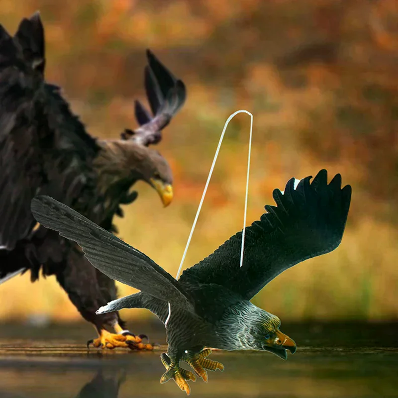 

Цельная уличная фигурка орла, подвесная отпугивающая птица, пластиковый орнамент в виде орла, яркая летающая птица, ястреб, приманка, садовое пугало