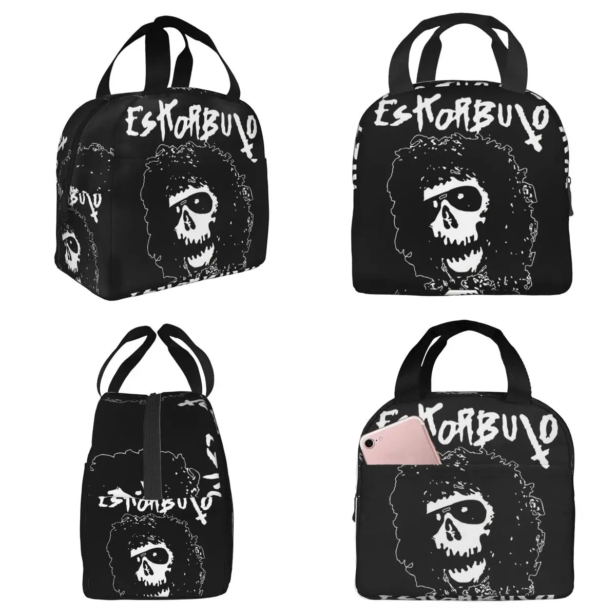 Eskorbuto Band Bolsa térmica para el almuerzo para mujer, caja térmica para oficina, caja térmica para alimentos, contenedor portátil para almuerzos