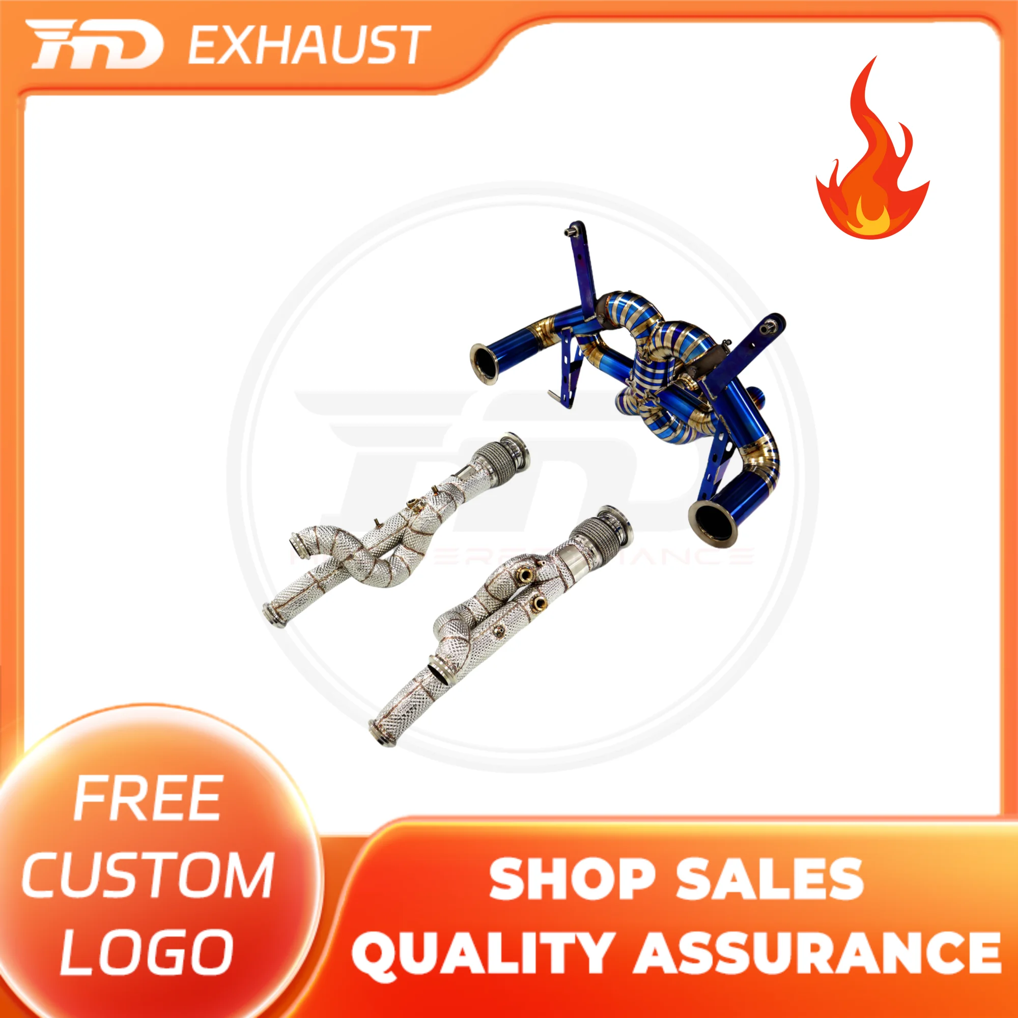 

HMD Exhaust Systems Titanium Alloy Catback for Lamborghini Aventador LP700-4 V12 6.5L Muffler Valve High Flow Catalytic Downpipe