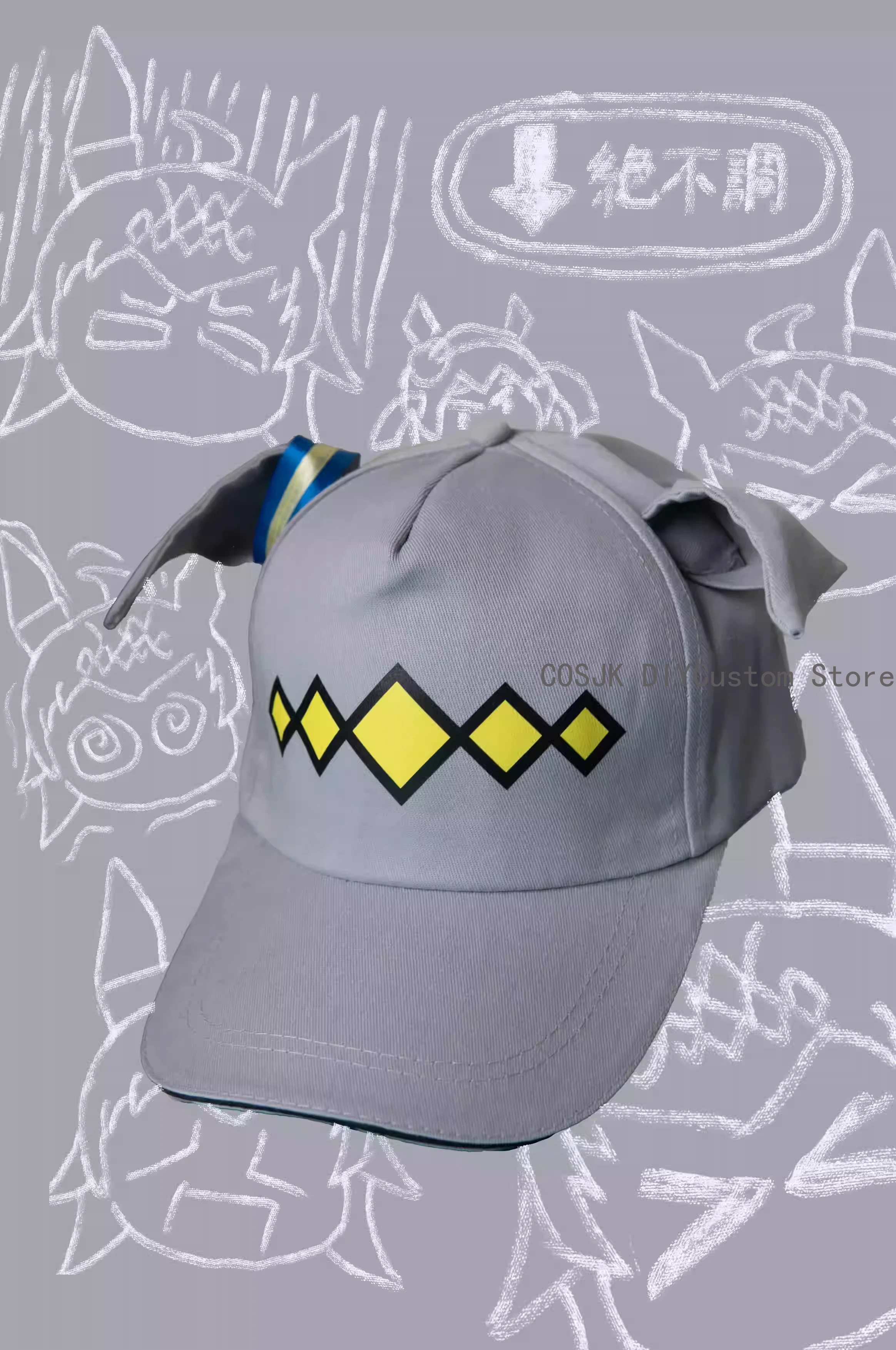 أنيمي Umamusume: جميلة ديربي أوغوري قبعة الأذن بلغت ذروتها قبعة الصيف قبعة الشمس الكرتون قبعة بيسبول الدعائم تأثيري اكسسوارات هالوين #5