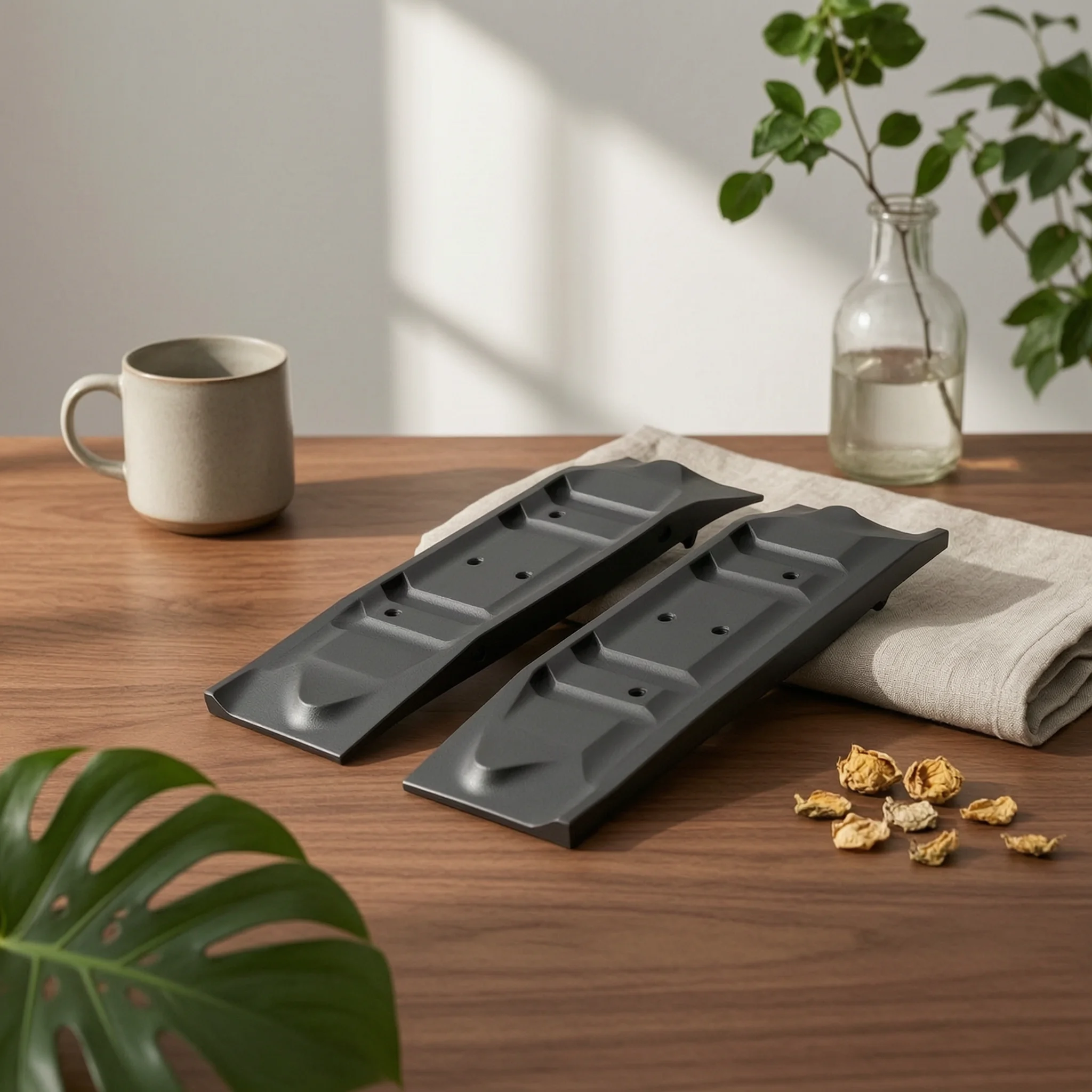 Crawler Side Steps Aluminum Alloy RC Step Boards Side Step Boards with Mounting Holes Matte Hardware Sturdy