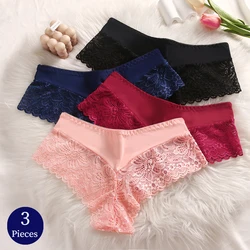 BZEL 3PCS/Set Women's Panties Breathable Underwear Woman Lace Briefs Sexy Lingerie Fashion Comfortable Panty Hot Sale Underpants