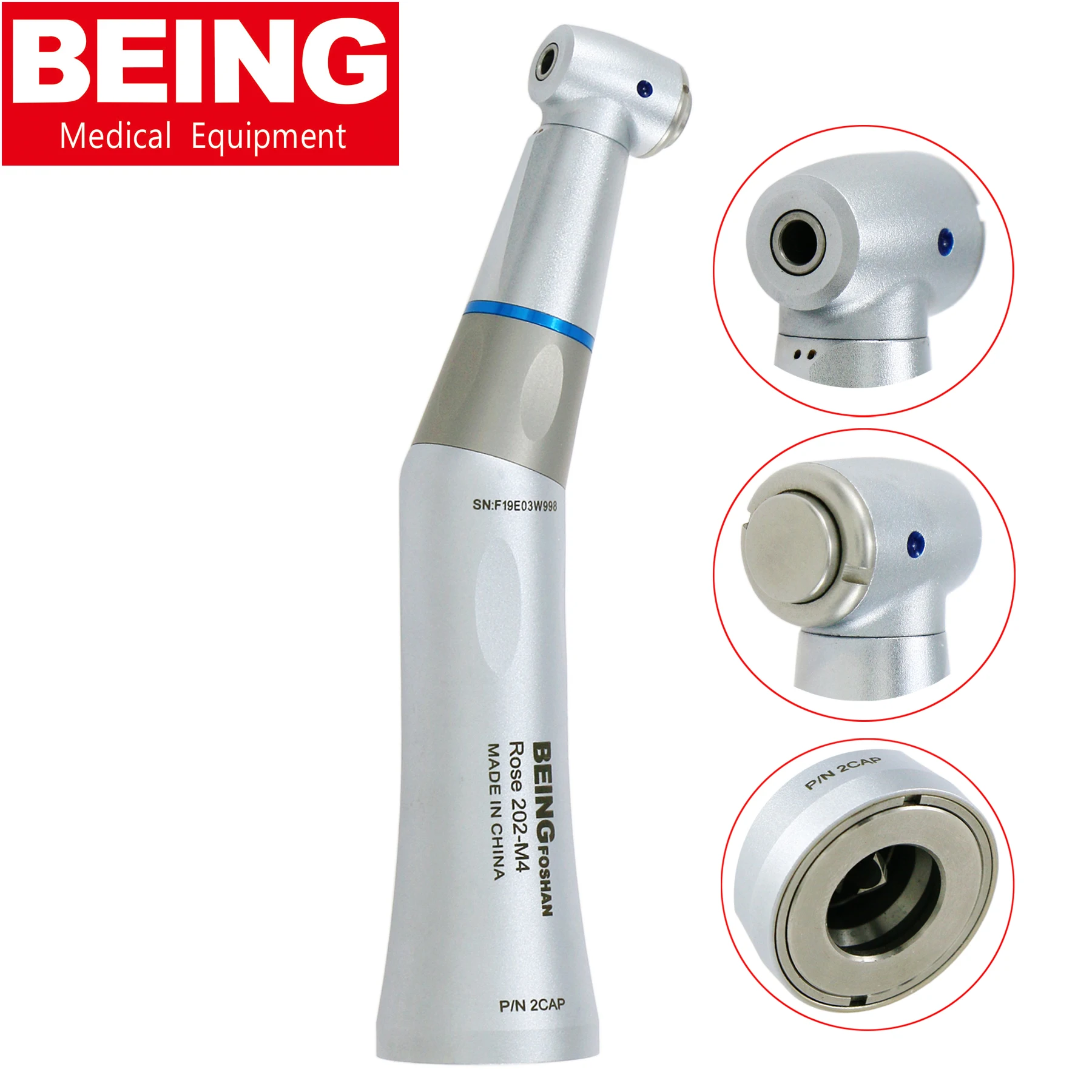 

BEING Dental Low Speed Contra Angle Handpiece Intra Head Inner Water Fit Kavo E Type 202CAP ISO E Type