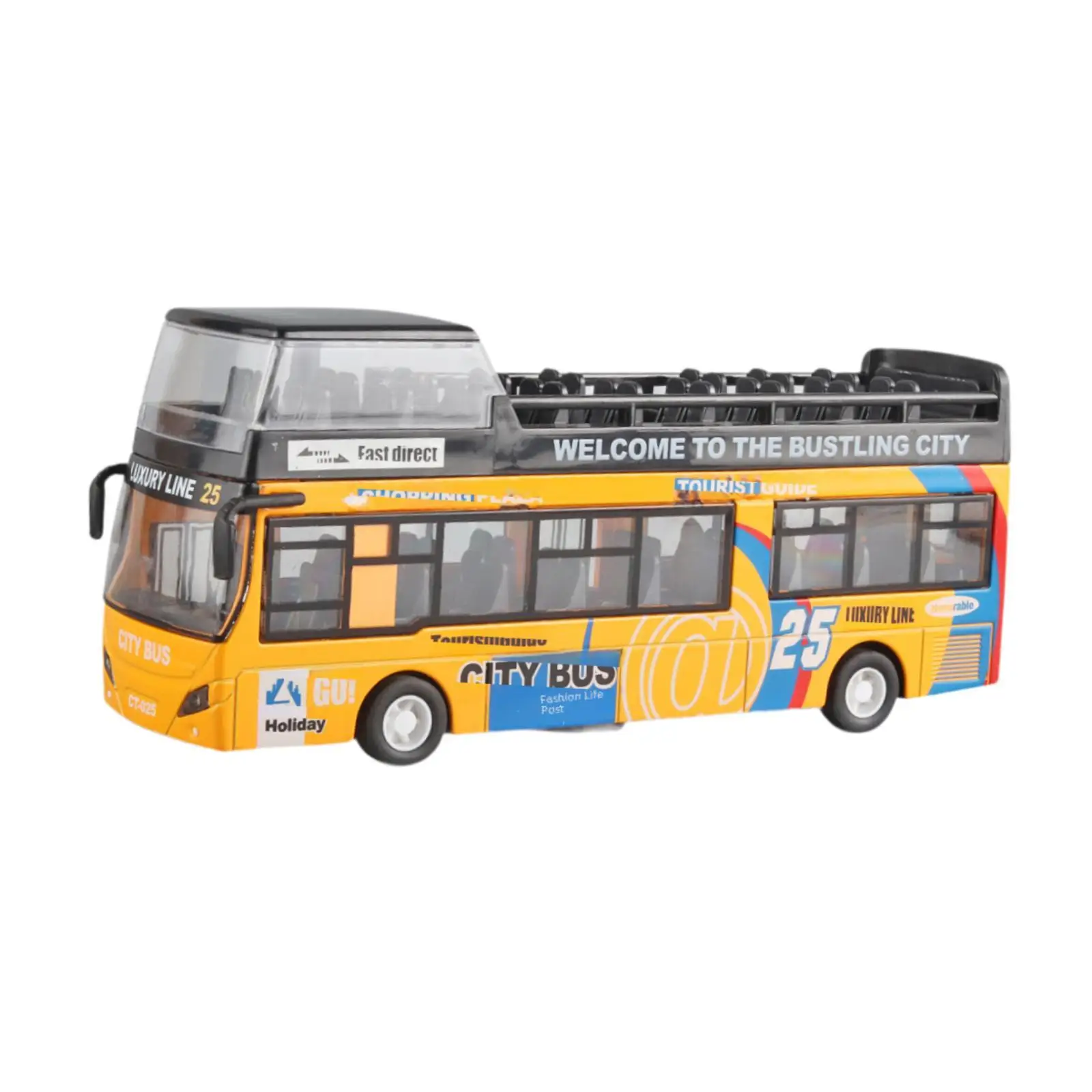 

Double Decker Bus Toy with Lights and Sounds Simulation Doors Open Collection